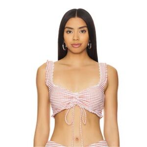 Jimena Top in Bronze Gingham XS -LOBA